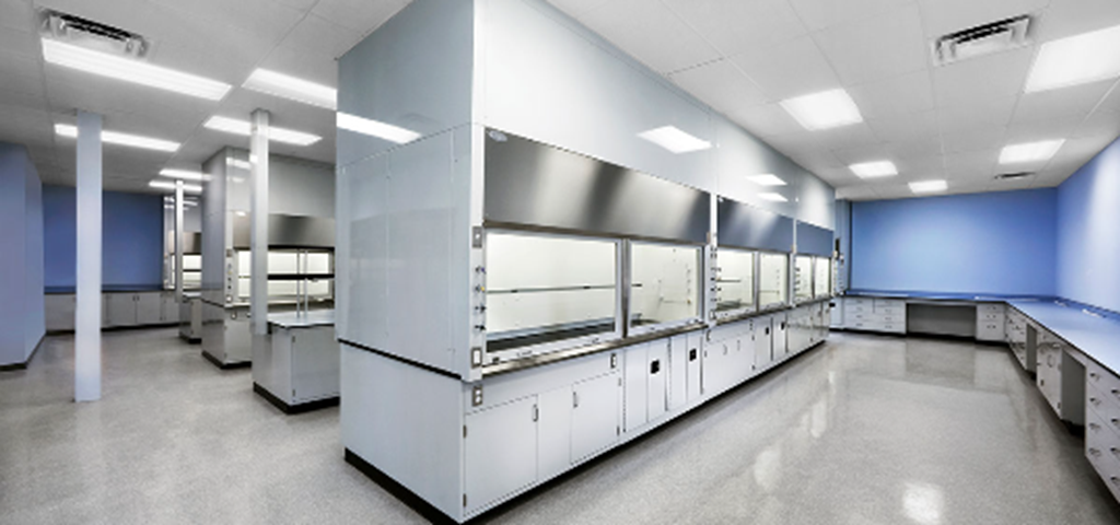 Steel laboratory cabinets