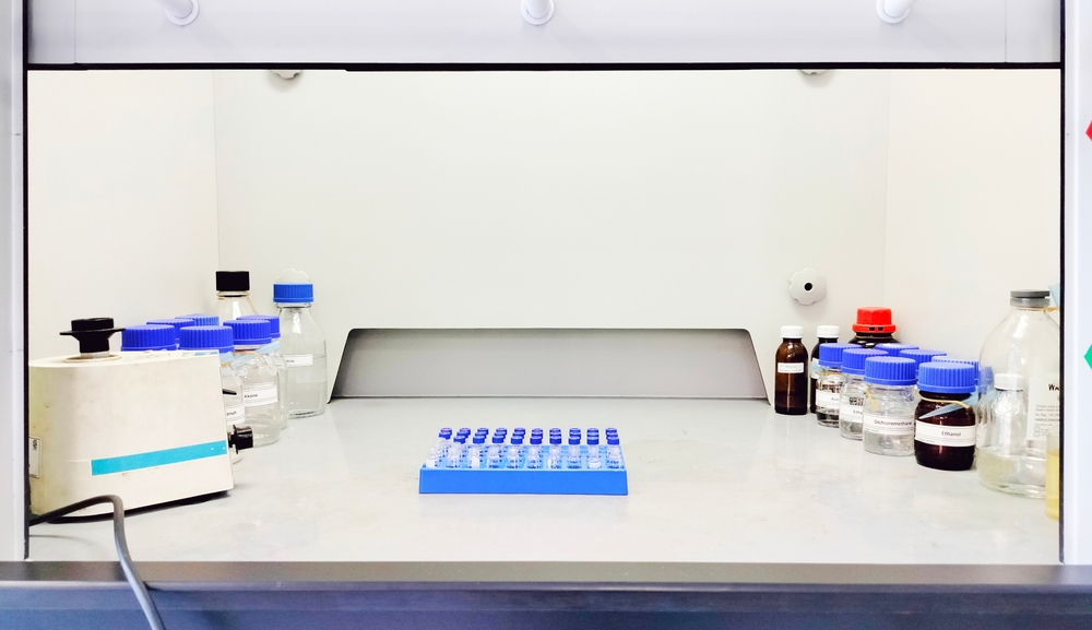 Biosafety cabinet in high-containment lab