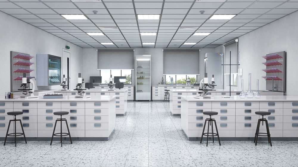 Spacious and bright laboratory interior for workflow efficiency