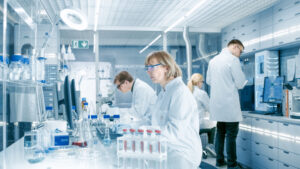 Busy Laboratory Full of Scientists