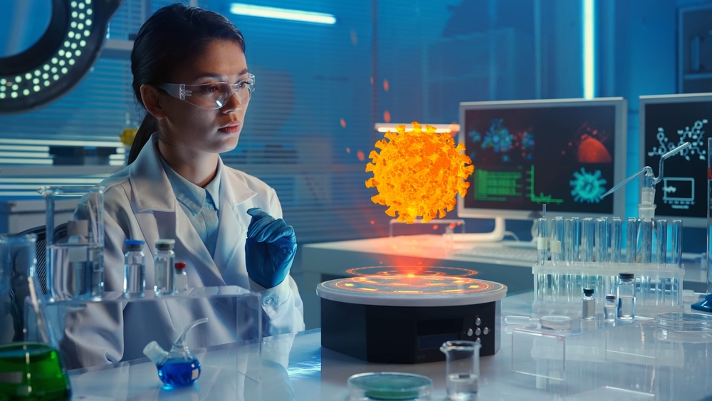 Female researcher in lab